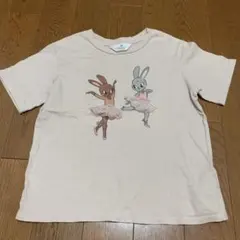 夏物処分　H&M うさぎバレリーナTシャツ