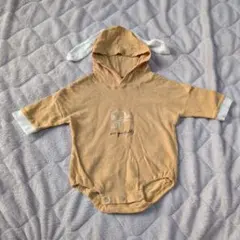 スヌーピー PEANUTS フード付きロンパース 70