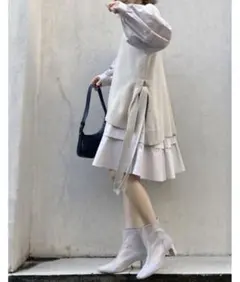 SNIDEL オーバーベストニットレイヤードプルオーバー