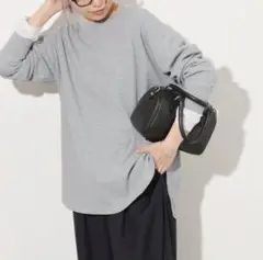 TCワッフルオーバーサイズロングスリーブTシャツ