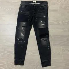#Re:room リルーム　ダメージ加工ダークブルーデニムパンツ　Ｍサイズ