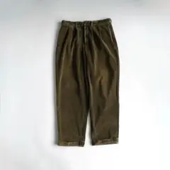 nautica 90s ツータックコーデュロイパンツ オリーブ 36W×32Lのサムネイル