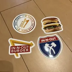 IN-N-OUT BURGER ステッカー 4枚セット