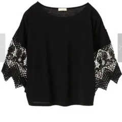 earth レーススリーブプルオーバー