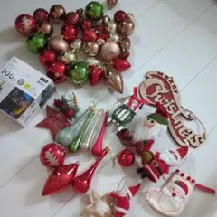 クリスマスオーナメントとLEDライトセット
