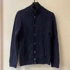 GAP ギャップ ハイネック ニット カーディガン 濃紺系 XS セーター