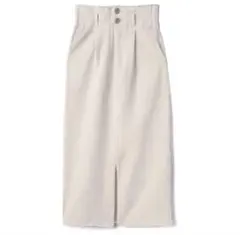 GRL 【gn37】 フロントスリットタイトスカート S ホワイト