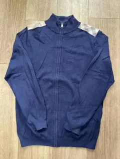 BURBERRY ネイビー ジップアップカーディガン