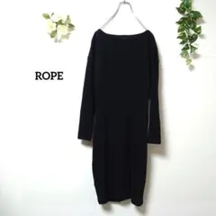 ロペ ニットワンピース ウール混み М ブラック
