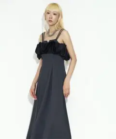 Ezick 2P frill bustier タックキャミドレス