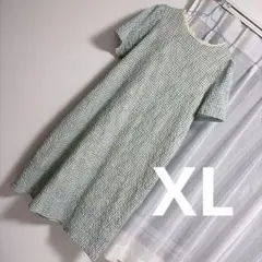 SHEIN チェック柄 半袖ワンピース XL ロングワンピース チェック
