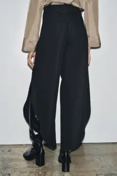 ZARA スリットワイドレッグパンツ