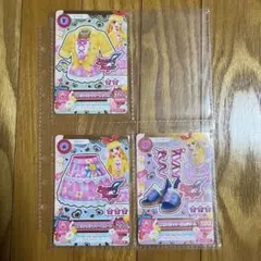 アイカツ　カード　星宮いちご　スプリングシャワーコーデ　3枚