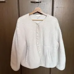 H&Mホワイト ボアジャケット Mサイズ