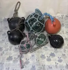 浮き玉 7点 おまとめ ガラス フロート ガラス玉