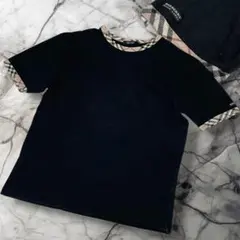 バーバリー Tシャツ ブラック ノバチェック L相当 ホースロゴ 正規品 美品