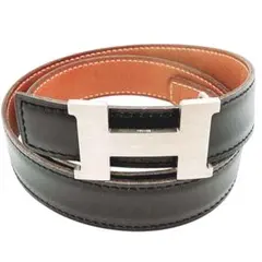 美品】HERMES エルメス コンスタンス 黒 キャメル ベルト ◯Y刻 65
