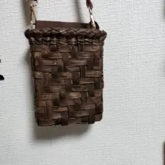 粋★お祭り★竹製 目籠 スマホケース 肩がけ 日本製 ハンドメイド 籐 粋☆お祭り☆竹製 目籠 スマホケース 肩がけ 日本製 ハンドメイド 籐