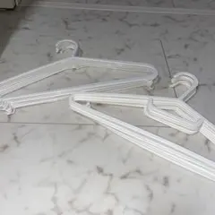 ホワイトプラスチックハンガー 15本セット