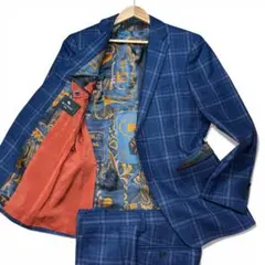 極美品 ETRO 現行 セットアップ スーツ 総柄 チェック サイズ46