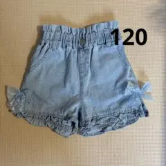 アナと雪の女王 チュールリボン付き半ズボン ライトブルー120㎝　オラフ