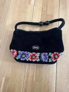 FEILER 花柄刺繍 コーデュロイバッグ