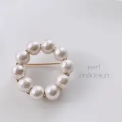 コットンパール♡サークルブローチ 入園式 卒園式などにも◎