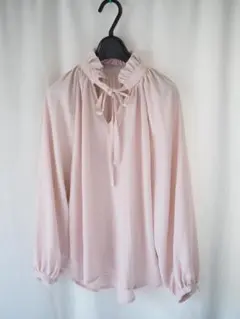 GRL グレイル★前後2WAYリボンフリルカラーサテントップス　k8028t