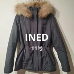 イネド 3way 中綿 ダウンコート ラクーンファー ブラック 11号