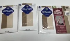 MIRACART ベージュ ストッキング 3枚入り と アツギ