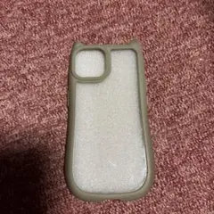 iPhone15猫耳ケースグレー