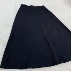 【美品】 ミューズドゥーズィエムクラス フレア ロング スカート 黒 ウール M
