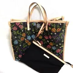 SamanthaThavasa花柄トートバッグと黒サブバッグのセット