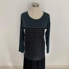 GLACIER　グラシア　長袖ダークグリーンカットソーMサイズ