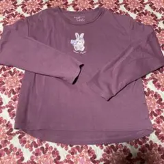 anyFAMアニマルサガラ刺繍長袖Ｔシャツ サイズ140 ローズピンク