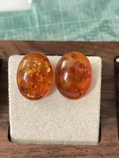琥珀イヤリング（7）