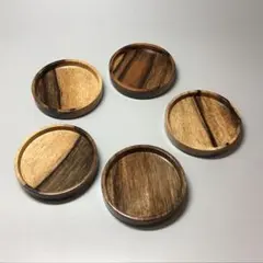 黒柿コースター5個セット