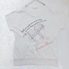 オリーブデオリーブ 半袖 Tシャツ 薄桃 レース 刺繍 編み ワッペン ハートのサムネイル
