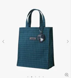 新品未使用 タグ付き familiar 青系ファミリアチェック トートバッグ