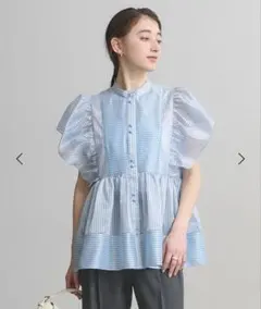 UNITED ARROWS シルキーピンタックショートスリーブブラウス - メルカリ