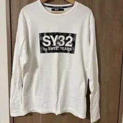 SY32 by SWEET YEARS ペイズリー BOXロゴ ロンT XL 白のサムネイル