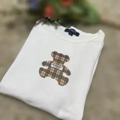 バーバリーロンドン　クマ　ベアー　Mサイズ　白　Tシャツ