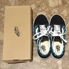 VANZ オールドスクール 27.5 箱付き 緑 黒 市松模様 炭治郎