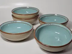 ノリタケNoritakeストーンウエア ボルダーリッジボウル5客 当時物 日本製のサムネイル