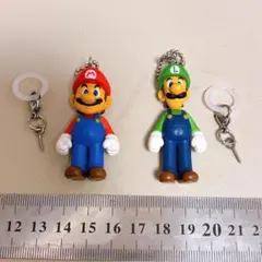【新品未使用】マリオ/ルイージ /キーホルダー /フィギュアスタイル/２個セット