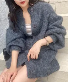 Chico【WEB限定/REVIVAL】2wayシャギールーズニットカーディガン