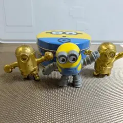 ミニオンフィギュア3体セット缶付き