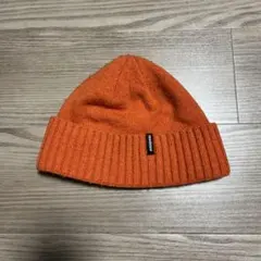オレンジ ニット帽 リブ編みのサムネイル