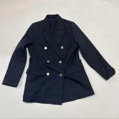 【美品】GU金ボタンブレザー　ダブルブレストブレザー　紺　ネイビーSサイズ