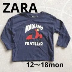 ZARA ベビー 長袖Tシャツ 86cm ネイビーのサムネイル